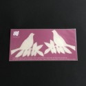 Mino on glass Oiseaux S - décoration de vitre en papier japonais