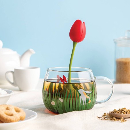 Tea garden - tasse en verre et boule a thé